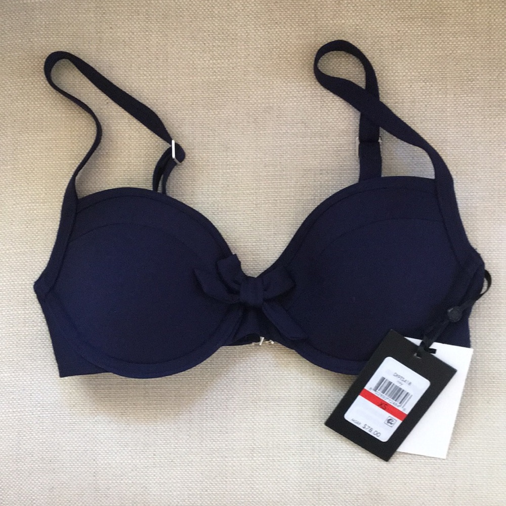 NWT Navy Swimsuit Top size Xsmall by DKNY